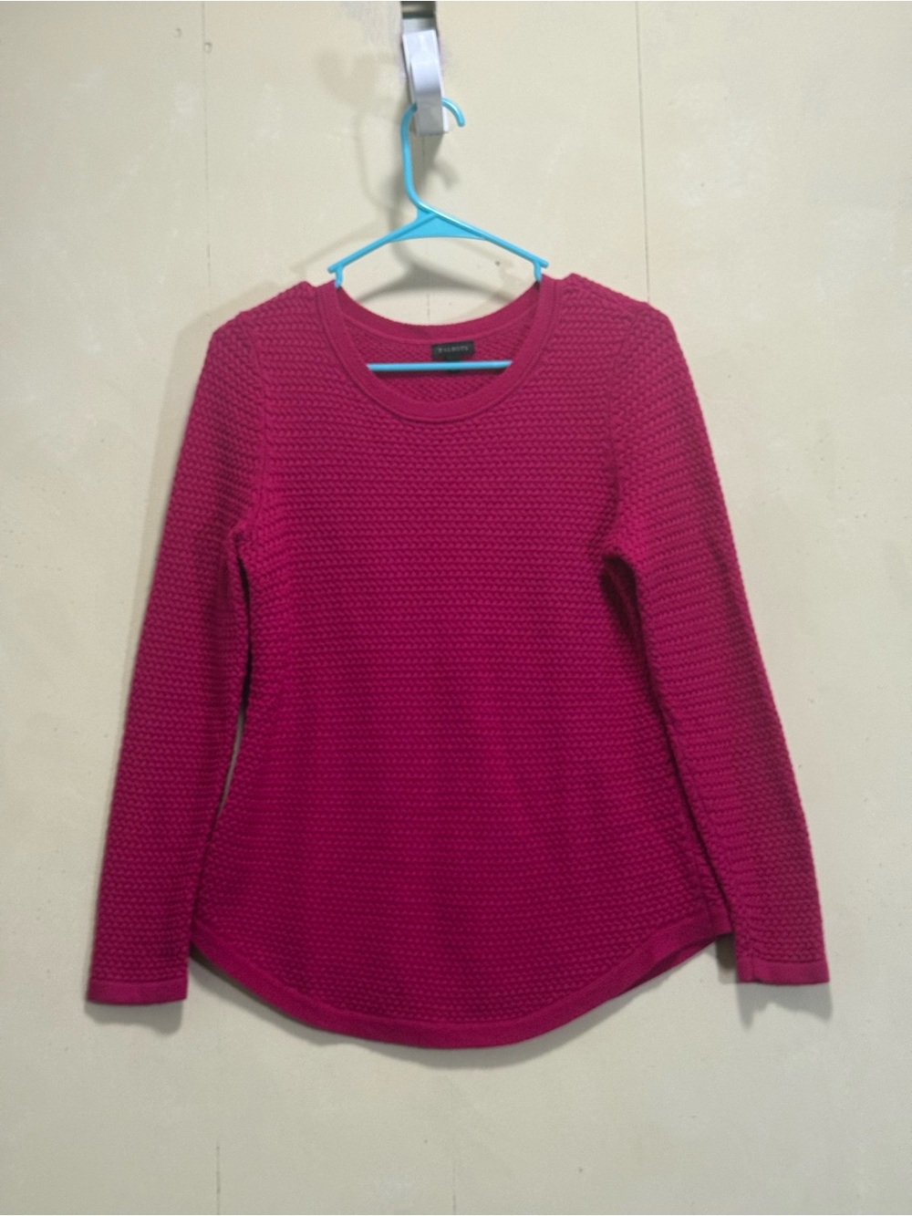 Talbots Lambswool Basket Weave Knit Sweater Women’s Sz M